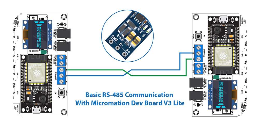 Basic RS-485 Communication With Micromation Dev Board V3 Lite